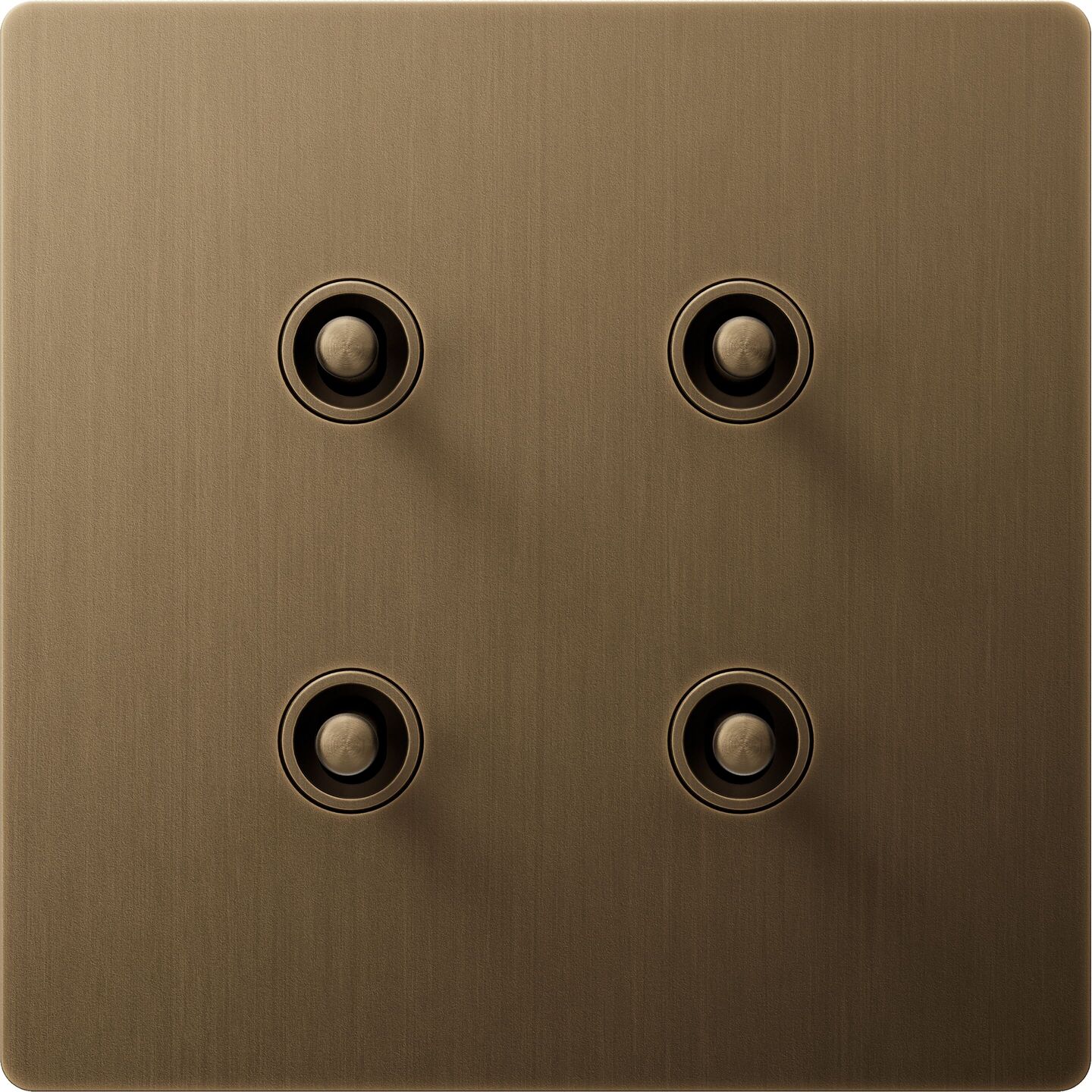 Aviena Toggle Keypad Switch - Signature Metal Aged Brass, Square